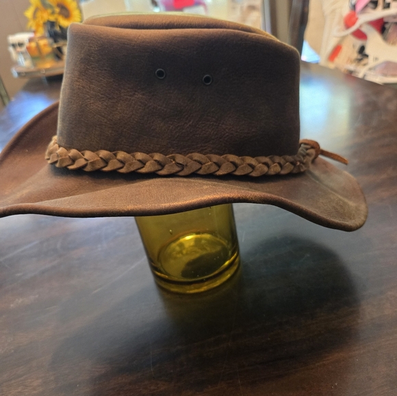 New Leather Aussie Bush Hat - Picture 2 of 3